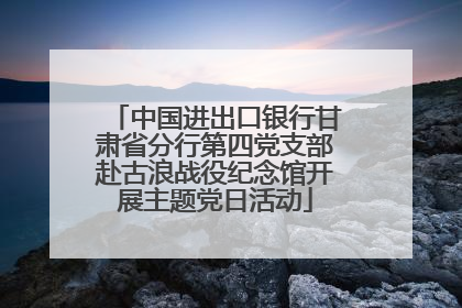 中国进出口银行甘肃省分行第四党支部赴古浪战役纪念馆开展主题党日活动