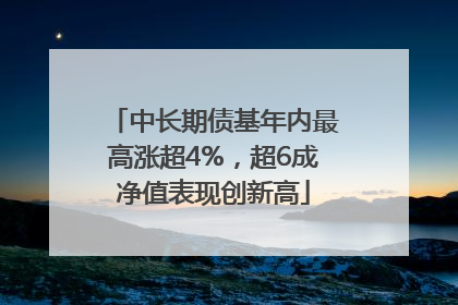 中长期债基年内最高涨超4%，超6成净值表现创新高