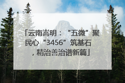 云南嵩明：“五微”聚民心“3456”筑基石，精治善治谱新篇