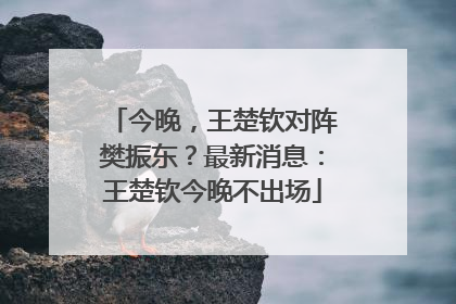 今晚，王楚钦对阵樊振东？最新消息：王楚钦今晚不出场