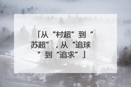 从“村超”到“苏超”，从“追球”到“追求”