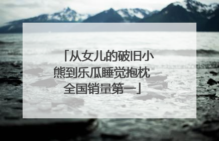 从女儿的破旧小熊到乐瓜睡觉抱枕全国销量第一
