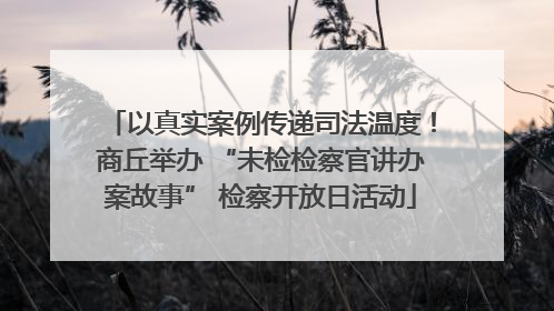 以真实案例传递司法温度！商丘举办 “未检检察官讲办案故事” 检察开放日活动