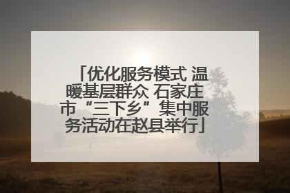 优化服务模式 温暖基层群众 石家庄市“三下乡”集中服务活动在赵县举行