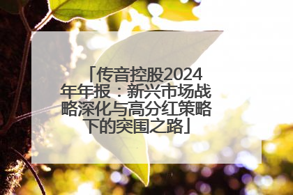 传音控股2024年年报：新兴市场战略深化与高分红策略下的突围之路