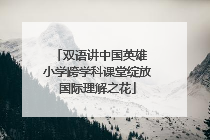 双语讲中国英雄 小学跨学科课堂绽放国际理解之花