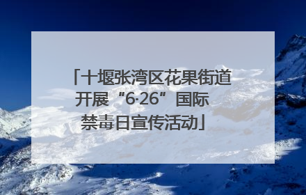 十堰张湾区花果街道开展“6·26”国际禁毒日宣传活动
