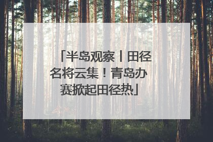 半岛观察丨田径名将云集！青岛办赛掀起田径热