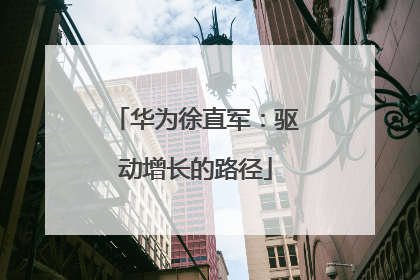 华为徐直军：驱动增长的路径