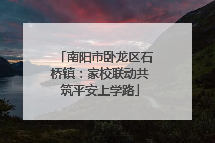 南阳市卧龙区石桥镇：家校联动共筑平安上学路