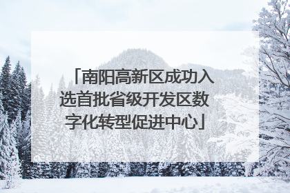 南阳高新区成功入选首批省级开发区数字化转型促进中心