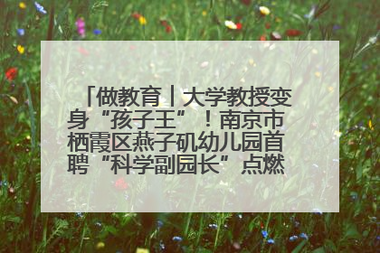 做教育︱大学教授变身“孩子王”！南京市栖霞区燕子矶幼儿园首聘“科学副园长”点燃萌娃科学梦