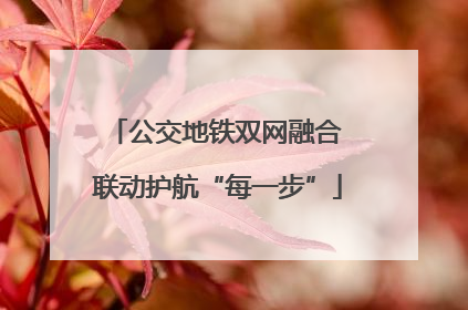 公交地铁双网融合 联动护航“每一步”