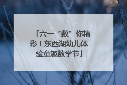六一“数”你精彩！东西湖幼儿体验童趣数学节