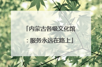 内蒙古各级文化馆：服务永远在路上