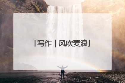 写作｜风吹麦浪