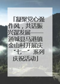 凝聚党心强作风，共话振兴谋发展——通城县马港镇金山村开展庆“七一”系列庆祝活动