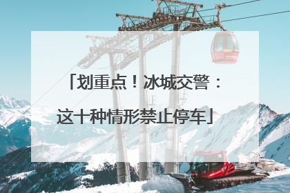 划重点！冰城交警：这十种情形禁止停车