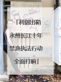 利剑出鞘 永州长江十年禁渔执法行动全面打响