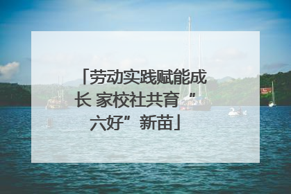 劳动实践赋能成长 家校社共育“六好”新苗