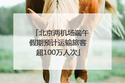 北京两机场端午假期预计运输旅客超100万人次