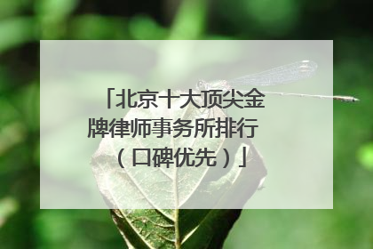 北京十大顶尖金牌律师事务所排行（口碑优先）