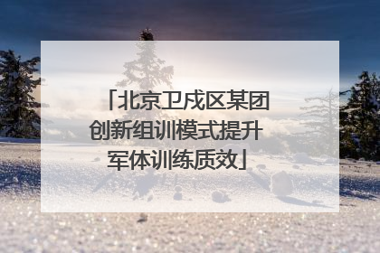 北京卫戍区某团创新组训模式提升军体训练质效