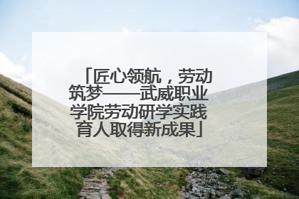 匠心领航，劳动筑梦——武威职业学院劳动研学实践育人取得新成果
