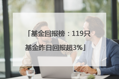 基金回报榜：119只基金昨日回报超3%