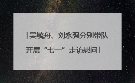 吴毓舟、刘永强分别带队开展“七一”走访慰问