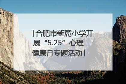 合肥市新麓小学开展“5.25”心理健康月专题活动