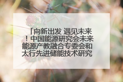 向新出发 遇见未来！中国能源研究会未来能源产教融合专委会和太行先进储能技术研究院在保定成立