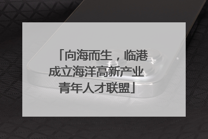 向海而生，临港成立海洋高新产业青年人才联盟