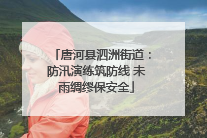 唐河县泗洲街道：防汛演练筑防线 未雨绸缪保安全