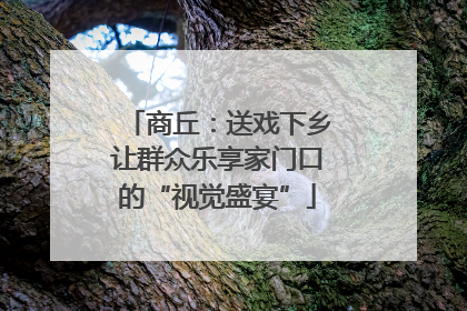 商丘：送戏下乡让群众乐享家门口的“视觉盛宴”