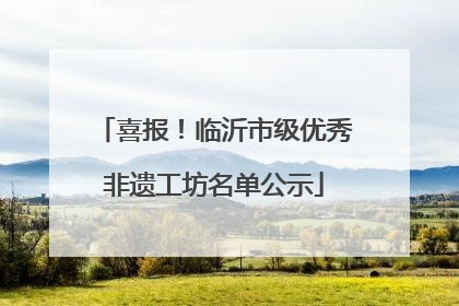 喜报！临沂市级优秀非遗工坊名单公示