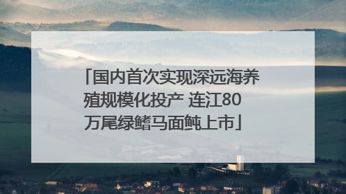 国内首次实现深远海养殖规模化投产 连江80万尾绿鳍马面鲀上市