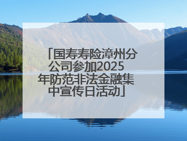 国寿寿险漳州分公司参加2025年防范非法金融集中宣传日活动
