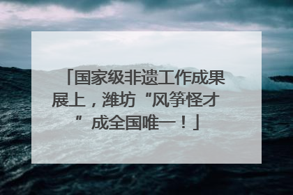 国家级非遗工作成果展上，潍坊“风筝怪才”成全国唯一！