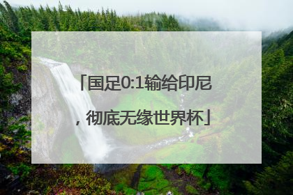 国足0:1输给印尼，彻底无缘世界杯