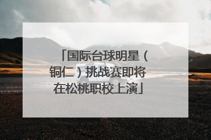 国际台球明星（铜仁）挑战赛即将在松桃职校上演