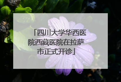 四川大学华西医院西藏医院在拉萨市正式开诊