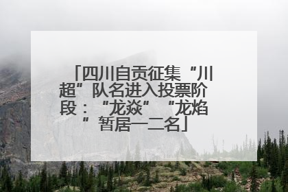 四川自贡征集“川超”队名进入投票阶段：“龙焱”“龙焰”暂居一二名
