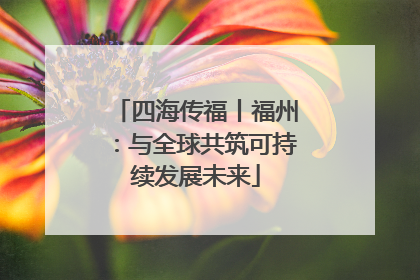 四海传福丨福州：与全球共筑可持续发展未来