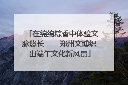 在绵绵粽香中体验文脉悠长——郑州文博织出端午文化新风景
