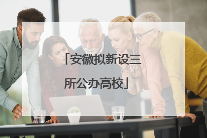 安徽拟新设三所公办高校