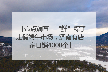 壹点调查｜“鲜”粽子走俏端午市场，济南有店家日销4000个