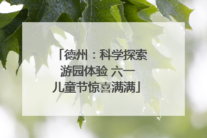 德州：科学探索 游园体验 六一儿童节惊喜满满