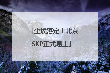 尘埃落定！北京SKP正式易主