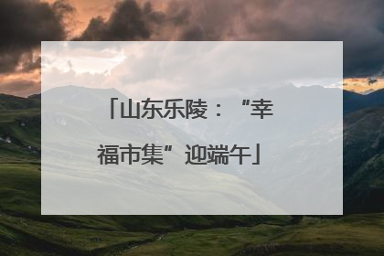 山东乐陵：“幸福市集”迎端午